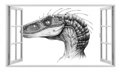 Sticker decorativ cu Dinozauri, 85 cm, 4230ST foto