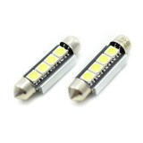 Set 2 Becuri LED Sofit 41mm CANbus 12V 3W Plafoniera Numar Inmatriculare Carguard CAN108 SMD