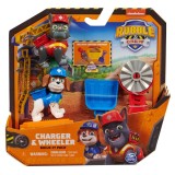 PATRULA CATELUSILOR RUBBLE SI ECHIPA CHARGER SI WHEELER CONSTRUCTIE CU NISIP KINETIC SuperHeroes ToysZone