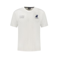 U.S. Grand POLO Tricou barbati din bumbac cu logo la baza gatului, alb, S