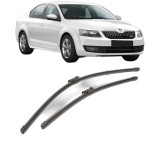 Cumpara ieftin Set stergatoare auto SKODA OCTAVIA III (5E3, NL3, NR3) din 2012-2020, pentru parbriz auto, 2 bucati, Valeo Silencio Xtrm, din cauciuc siliconat rezist