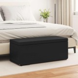 vidaXL Taburet Negru Piele ecologică și lemn stratificat 876801