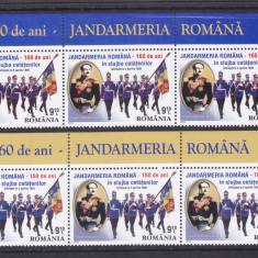 ROMANIA 2010 LP 1860 JANDARMERIA ROMANA-160 ANI IN SLUJBA CETATENILOR SERII MNH