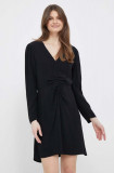 Cumpara ieftin United Colors of Benetton rochie culoarea negru, mini, drept