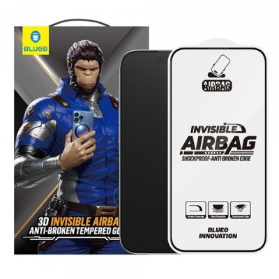 Folie de protectie Ecran Blueo Anti-Broken pentru Apple iPhone 17 Air, Sticla Securizata, Full Glue, Neagra foto