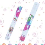 Confetti multicolore pentru petrecere, tun 40 cm, diverse forme, Idei