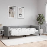 VidaXL Cadru de pat, gri deschis, 100 x 200 cm, material textil