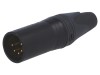 Conector XLR Tata 5 Pini Neutrik NC5MXX-B Zinc Turnat Sub Presiune Diametru Cablu 3.5-8mm