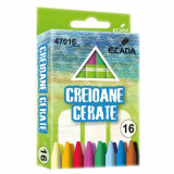 Cumpara ieftin Set 16 Creioane Cerate ECADA, 16 Culori, Creioane Colorate Cerate, Creioane Colorate, Creioane ECADA, Set Creioane Colorate, Creion Colorat, Creioane