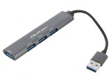 Hub USB USB A soclu x4,USB A mufă USB 3.0 PnP grafit 5Gbps - Hub USB 4 porturi USB 3.0
