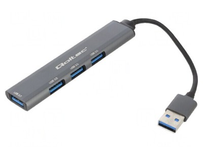 Hub USB USB A soclu x4,USB A mufă USB 3.0 PnP grafit 5Gbps - Hub USB 4 porturi USB 3.0 foto