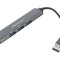Hub USB USB A soclu x4,USB A mufă USB 3.0 PnP grafit 5Gbps - Hub USB 4 porturi USB 3.0