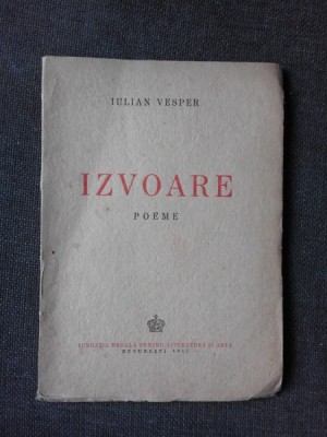 IZVOARE - IULIAN VESPER (POEME) foto