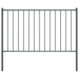 VidaXL Panou de gard cu st&acirc;lpi, oțel vopsit &icirc;n c&acirc;mp electrostatic, 1,81x0,75 m, antracit 145212