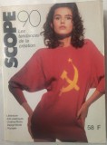 ALMANAH-MAGAZIN "SCOPE 90" (CU 16 PAGINI DESPRE MIHAI STANESCU - "UN CRAYON CONTRE LA TYRANNIE", ARTICOL DE FREDERIC MUSSO) [LIMBA FRANCEZA]
