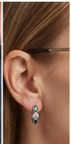 Cumpara ieftin Cercei din Argint 925 Royal Trio Hoops , Eleganta clasica E i culori regale