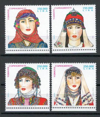 Turcia 1999 3203/06 MNH - Coifa traditională a femeilor turcesti (III) foto