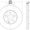 Disc frana MERCEDES S-CLASS (W221) (2005 - 2013) KRIEGER 0950004154