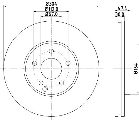 Disc frana MERCEDES S-CLASS (W221) (2005 - 2013) KRIEGER 0950004154
