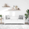 VidaXL Canapea cu 3 locuri, alb, piele artificială 242211