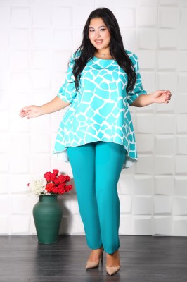 Bluza Eleganta Hari Turcuaz - 52Marimea foto