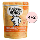 BARKING HEADS Bowl Lickin&rsquo; Chicken GRAIN FREE 300g 4+2 GRATUIT