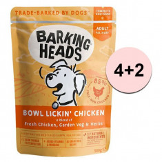 BARKING HEADS Bowl Lickin’ Chicken GRAIN FREE 300g 4+2 GRATUIT