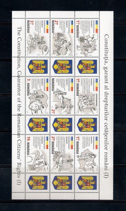 ROMANIA 2019 - CONSTITUTIA - BLOC - LP 2234a