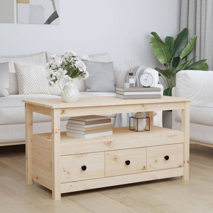 vidaXL Măsuță de cafea, 102x49x55 cm, lemn masiv de pin 820931