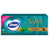 Batiste nazale Zewa Softis Menthol, 4 straturi, 10 x 9, 90 buc