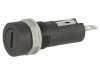 Clemă siguranţe cilindrice 5x20mm 10A neagră 250VAC pe panou