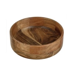 Bol rotund din lemn de culoare naturala inchisa, 21.5 x 7.5 cm, 1.5 L