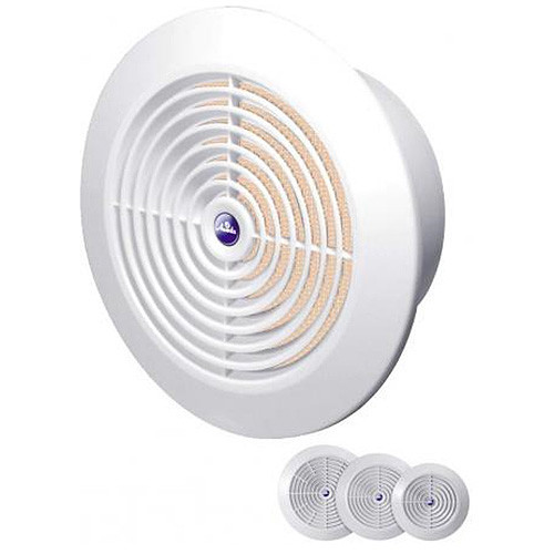 Grilă de ventilație Awenta T65 177/125 mm, albă, rotundă, din plastic cu plasă