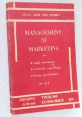 Management si Marketing in regii autonome, societati comercia