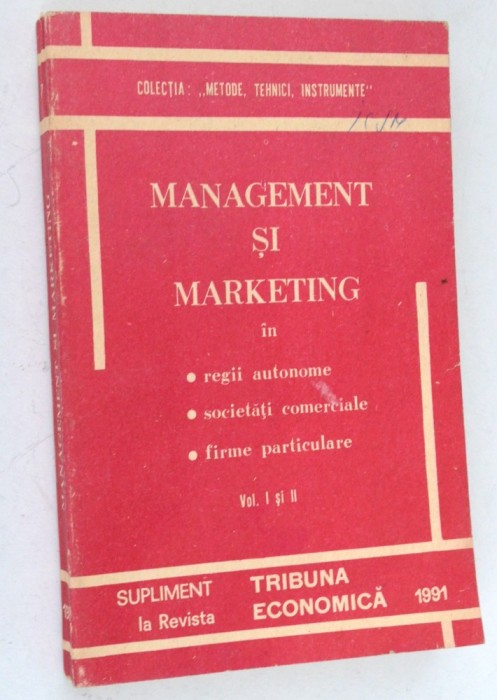 Management si Marketing in regii autonome, societati comercia
