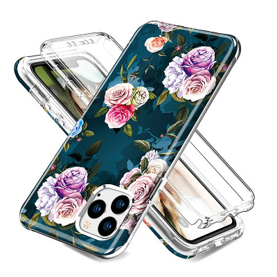 Husa TPU OEM Shockproof Rose Full Cover pentru Apple iPhone 11 Pro, Multicolor foto