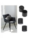 Set 4 buc. protectii anti-zgarieturi picioare scaun diametru 22mm culoare neagra