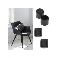 Set 4 buc. protectii anti-zgarieturi picioare scaun diametru 22mm culoare neagra