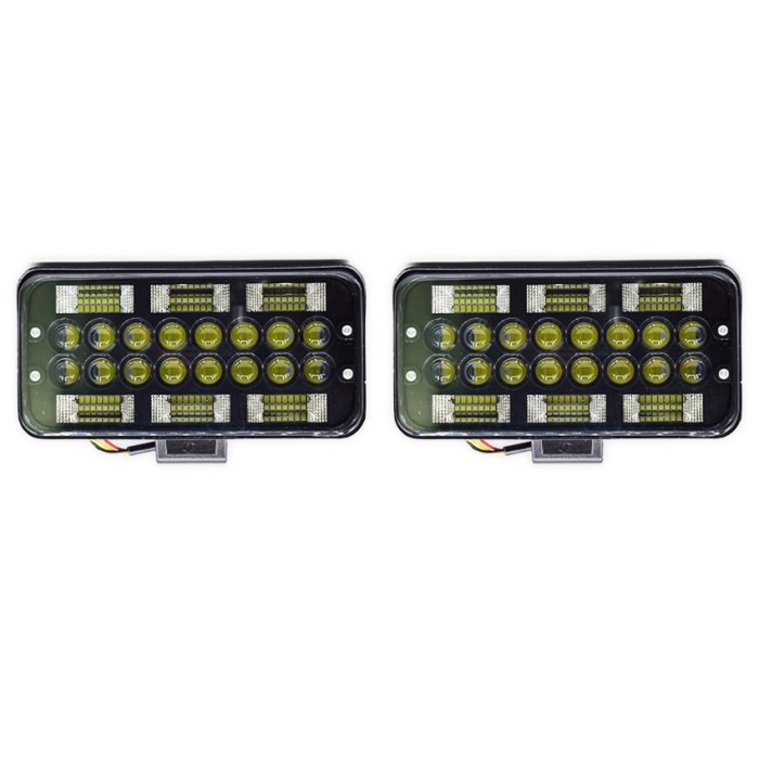 Set 2 Proiectoare led FOXMAG24 198W, Suv, ATV, Tractor, Jeep, 2 faze