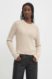 Superdry pulover femei, culoarea bej, W6110565A-C2X