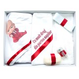 Cumpara ieftin Trusou Botez 6 Piese Personalizat cu Broderie - &quot;Cu drag din partea nasilor&quot;, Rosu, Baby Boss - TB177