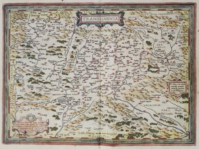 Harta Transilvania de Johannes Sambucus, 1566