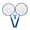Set Badminton, 1 x fluturas, 46 cm, maner anti-aluncare, Albastru, General