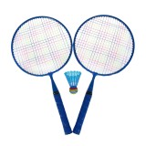 Set Badminton, 1 x fluturas, 46 cm, maner anti-aluncare, Albastru