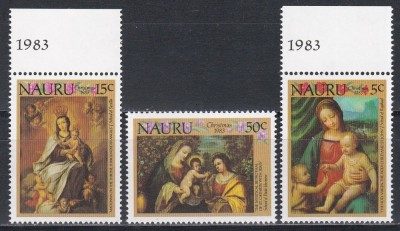 Nauru 1983 - Crăciun - Picturi de Raffael, Veronese, MNH foto