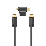 Cumpara ieftin Adaptor HDMI la Mini/MICRO HDMI Hama 205162, 4k, negru