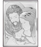 Icoana Sfanta Familie argint 8x11 cm