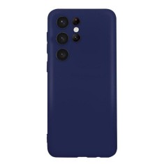 Husa compatibila cu samsung galaxy s23 ultra, matte efect, camera ultra safe, htpmag, albastru