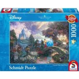 Puzzle 1000 piese, Thomas Kinkade - Disney - Cenusareasa, Schimdt