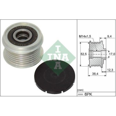 Fulie alternator Toyota Auris ( E18) 10.12-12.18, Auris Estate ( E18) 07.13-12.18, C-Hr ( X1) 10.16-, Corolla Estate ( E21) 02.19-, Corolla Liftback foto